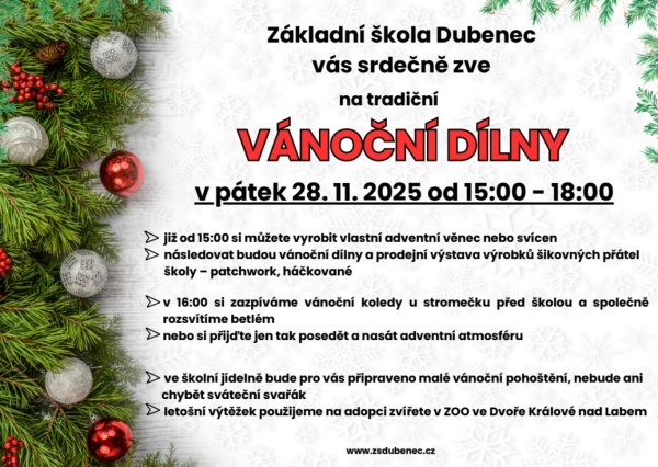 VÁNOČNÍ DÍLNY